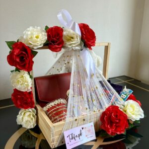 Red Flowers gift Basket